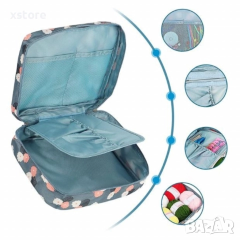 Комплект аксесоари за плетене, 58 части, алуминиеви куки – Пълен сет за начинаещи и напреднали, снимка 5 - Други стоки за дома - 52687485