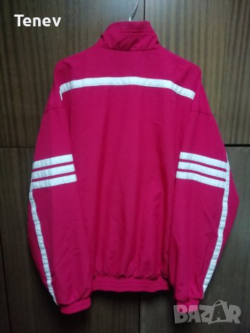 Adidas Vintage оригинално мъжко червено яке ретро винтидж размер 42/44 - L, снимка 2 - Якета - 43296276