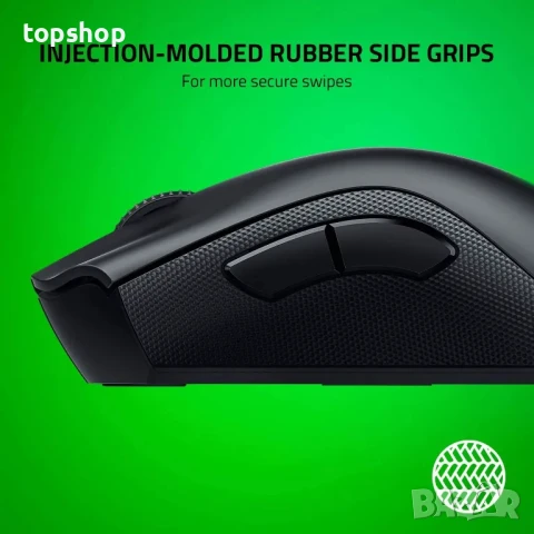 НОВА, ТЕСТВАНА, ПЕРФЕКТНА безжична мишка Gaming Razer DeathAdder V2 Pro, 20K DPI, 2.4GHz..., снимка 3 - Клавиатури и мишки - 50502537