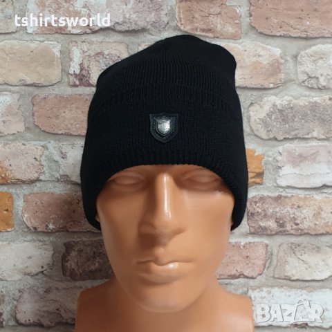 Нова зимна шапка SilverStar с подгъв в черен цвят