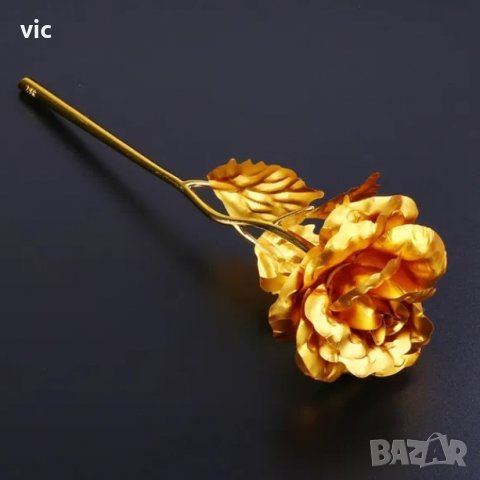 Промо! Оригинална позлатена роза 24К роза + кутия, снимка 5 - Декорация за дома - 27934488