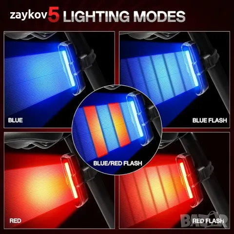 DONPEREGRINO B2 Задна светлина за велосипед 110 лумена, снимка 4 - Части за велосипеди - 48789879