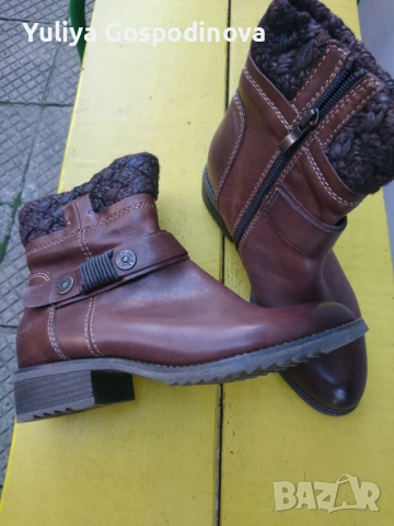 Дамски боти естествена кожа MARCO TOZZI , снимка 5 - Дамски боти - 52116952
