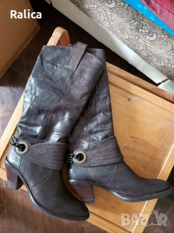 Gi Anni ботуши от дебела естествена телешка кожа