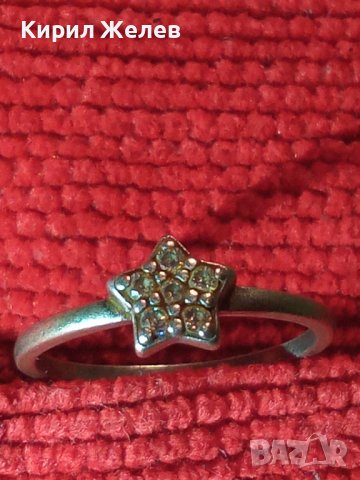 ФИН ЗВЕЗДОВИДЕН СКЪПОЦЕНЕН СРЕБЪРЕН ПРЪСТЕН СРЕБРО 925 с ФАСЕТИРАНИ ЦИРКОНИ РЪЧНА ИЗРАБОТКА 40076, снимка 2 - Пръстени - 42464548