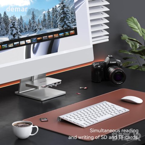 Minisopuru аксесоари за iMac 2021/2023, USB хъб 10Gbps NVMe SATA SSD, снимка 5 - Други - 43031874