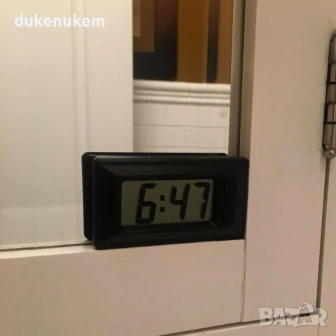 Мини електронен часовник, за автомобил, офис и дом, самозалепващ, снимка 6 - Аксесоари и консумативи - 52694887