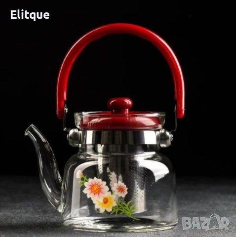 Огнеопорен стъклен чайник, 600ML/1100ML/1400ML, снимка 3 - Други - 52901412