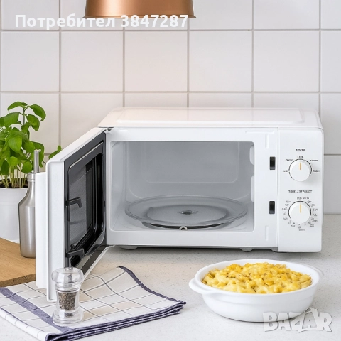 Компактна микровълнова фурна Comfee - 20 литра, 700W и 5 нива на мощност, снимка 3 - Микровълнови - 52287435