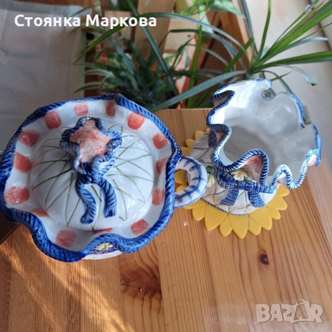 Порцеланови бонбониера и вазичка, снимка 4 - Декорация за дома - 52430634