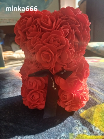 Мече от рози за подарък, снимка 3 - Романтични подаръци - 52230693