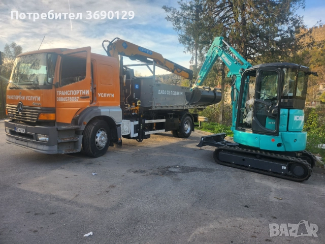 Услуги с мини Багер 4Т кран и хаспел, снимка 3 - Услуги с автокран - 52473113