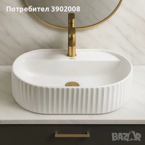 Умивалник върху плот за баня, снимка 5 - Мивки - 52592692