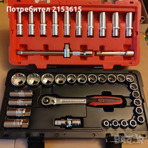 KS TOOLS ULTIMATE 1/2 39части  качествена гидория къси дълги вложки удължители