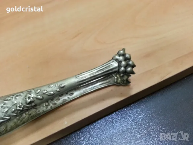 стара посребрена щипка , снимка 5 - Антикварни и старинни предмети - 49691246