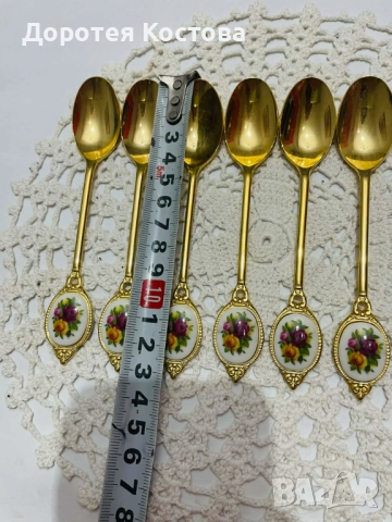 ROYAL ALBERT красиви позлатени лъжички от Англия, снимка 10 - Антикварни и старинни предмети - 52575073