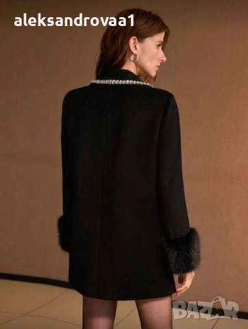 ЛУКСОЗНО ПАЛТО ОТ ПРЕМИУМ ВЪЛНА , снимка 5 - Палта, манта - 53233929