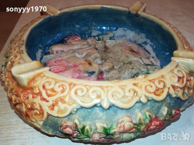 ГОЛЯМ КРАСИВ СТИЛЕН ПЕПЕЛНИК ОТ ФРАНЦИЯ 1911231127, снимка 14 - Антикварни и старинни предмети - 43056521