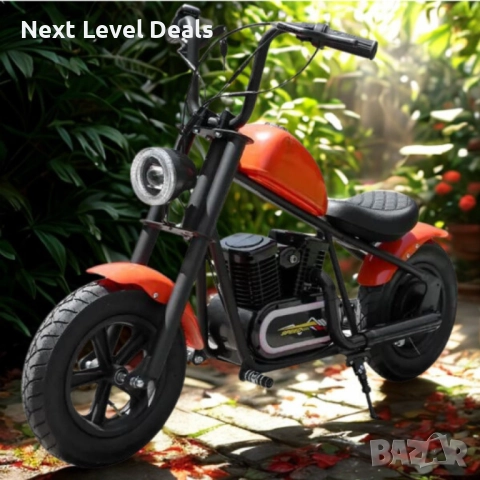 🏍️🔥 Електрически детски мотоциклет – чопър стил Harley 🔥, снимка 4 - Мотоциклети и мототехника - 52845942