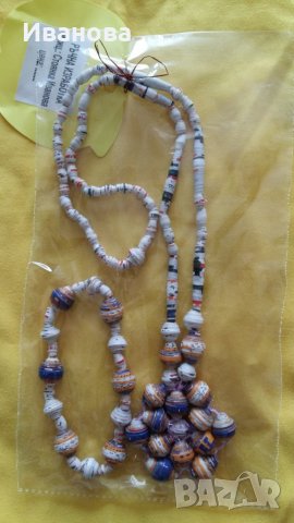 Ръчна изработка на бижута от хартия и квилинг  0.50лв лакирани са със декопажен лак, снимка 10 - Колиета, медальони, синджири - 28267729