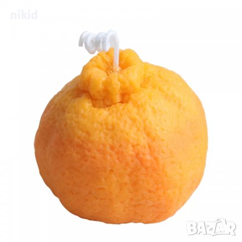 3D Мандарина Портокал силиконов молд форма калъп фондан шоколад гипс свещ, снимка 5 - Форми - 38030621
