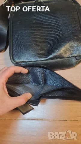 Petek 1855 Мъжки Портфейл Естествена Кожа с Чанта Petek, снимка 6 - Портфейли, портмонета - 48431191