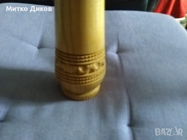Дървена вазичка за поставяне на химикалки-моливи-дърворезбована, снимка 2 - Декорация за дома - 44051331