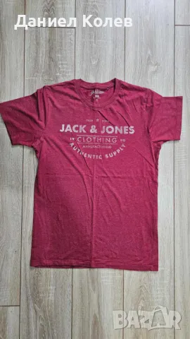 Мъжка червена тениска Jack & Jones, снимка 1