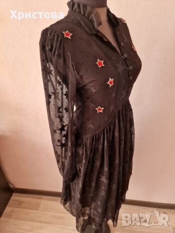 Нова елегантна черна рокля тюл и дантела - 35,00лв., снимка 5 - Рокли - 43232999