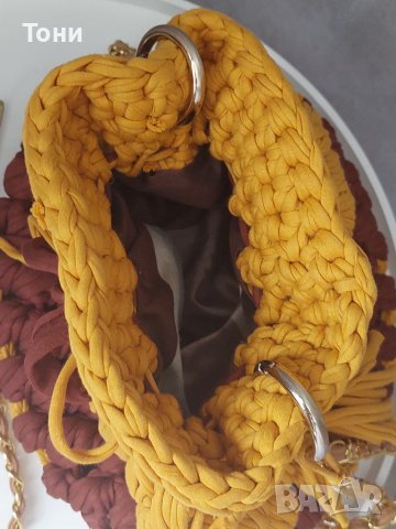 Дамска плетена чанта , снимка 5 - Чанти - 37560541