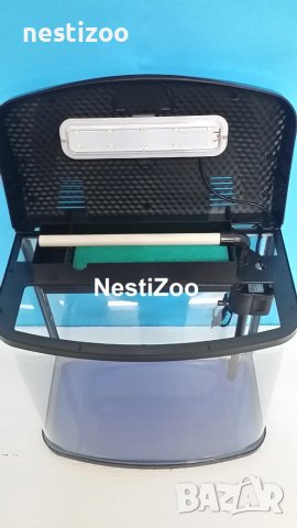 Панорамен Аквариум 30 литра-ПЪЛЕН КОМПЛЕКТ!, снимка 2 - Аквариуми - 51002419