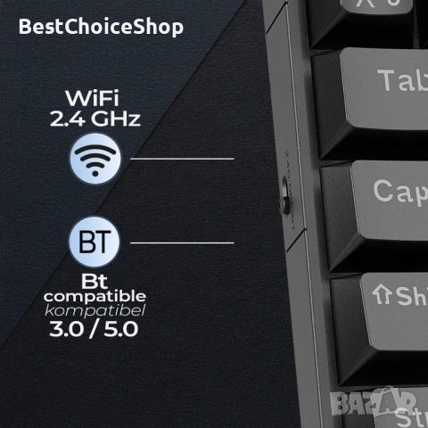 Гейминг безжична клавиатура EMPIRE GAMING K246 TKL 65% Механична – RGB 22 ефекта, снимка 9 - Клавиатури и мишки - 53427024