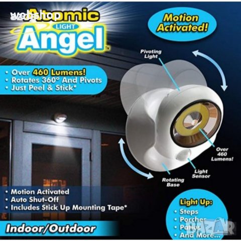 МОЩНА АВТОМАТИЧНА ЛАМПА ATOMIC ANGEL COB LIGHT, снимка 1