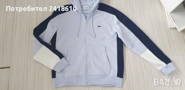 Lacoste Classic Fit Full Zip Hoodie Mens Size 5 - L НОВО! ОРИГИНАЛ! Мъжка Качулка с цял цип!
