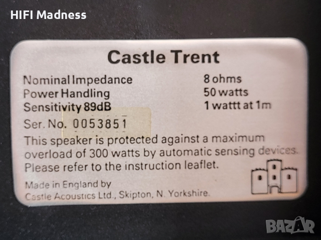 Тонколони Castle Acoustics Trent, снимка 11 - Тонколони - 41773194
