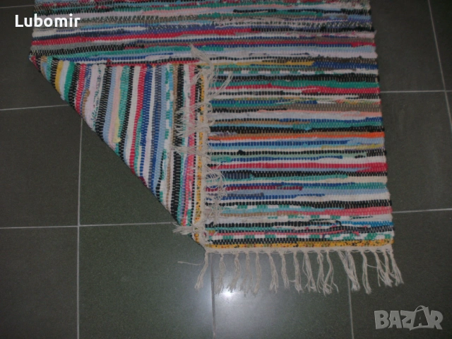 Килимче Мулти-колор - тъкан - 100% памук !!!, снимка 5 - Килими - 53560552