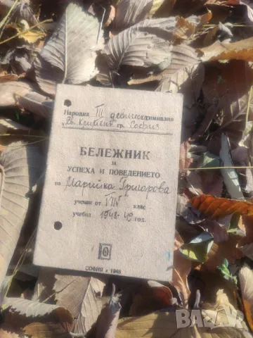 Лот стари документи : Бележник и книжка III  Софийска гимназия, снимка 4 - Колекции - 47887050