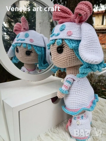 Плетена кукла Cinna / стил Cinnamoroll , снимка 5 - Кукли - 53308419