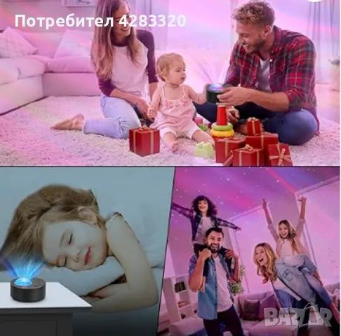 Северно сияние, RGB звездно небе, лазерен проектор, светлина бял шум, снимка 4 - Други - 48196875