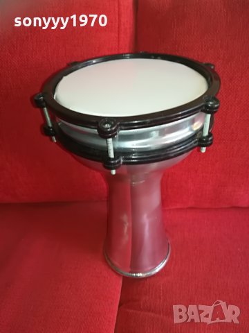 тарамбука сиво и бяло-внос сирия-30х20см-алуминиева, снимка 5 - Ударни инструменти - 28697904