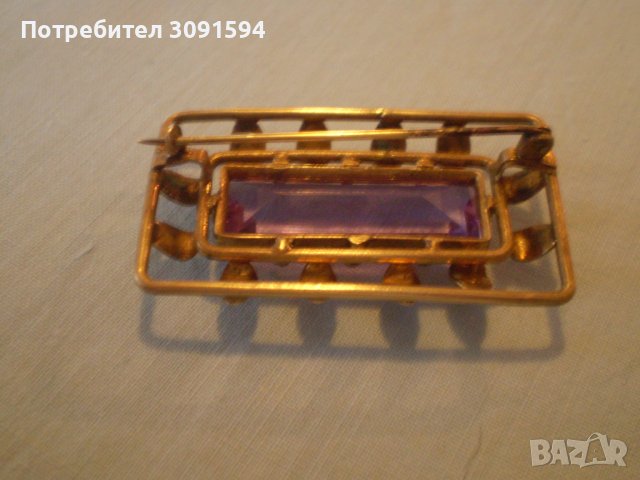 Антична  брошка - арт деко, снимка 8 - Антикварни и старинни предмети - 37513400