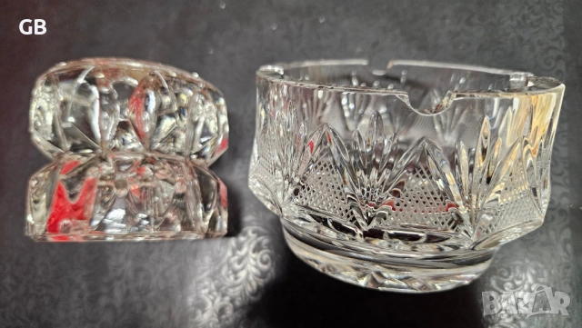 Кристални чаши за шампанско + пепелник + свещник, снимка 6 - Сервизи - 52807543