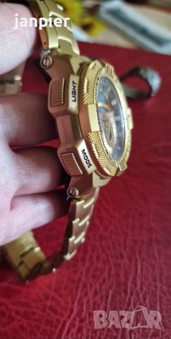 Мъжки масивен часовник Michael John Alarm Chrono 3ATM, снимка 4 - Мъжки - 40719267