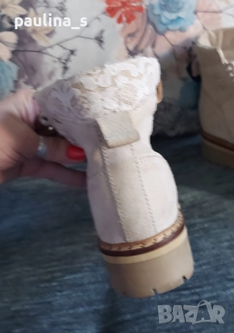 Два чифта / Маркови боти от естествен велур и кожа "Esprit" и "Mango" / N37, снимка 16 - Дамски боти - 42373805