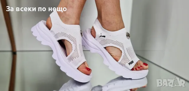 Puma Дамски Бели Сандали С Метален Акцент Пума Код P603, снимка 10 - Сандали - 50427836