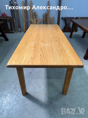 Трапезна маса от дъбов масив, снимка 5 - Маси - 49475211