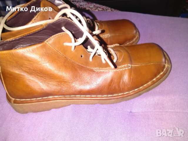 Обувки женски боти Bata естествена кожа подметка вибрам №39 стелка 25см, снимка 5 - Дамски боти - 43050242