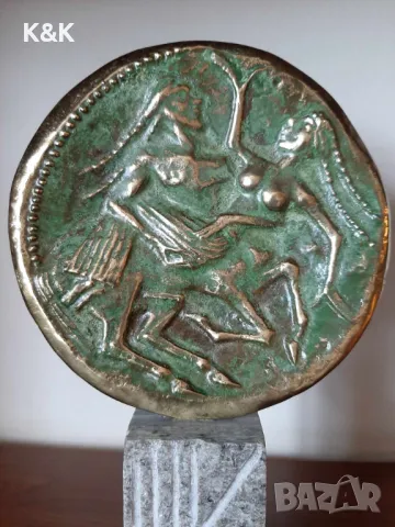 Антична бронзова монета, снимка 3 - Статуетки - 30270184