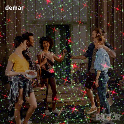 Проектор за коледни светлини Dalanpa с 8 шарки, 3 цвята, снимка 4 - Декорация за дома - 43119399