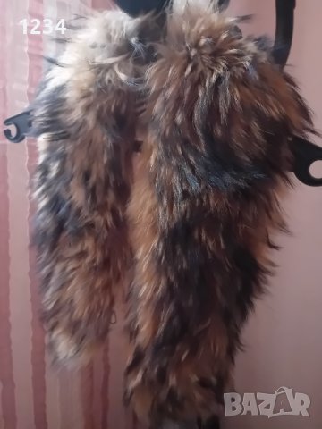 Голяма естествена яка от ракун , снимка 2 - Шалове - 43707408